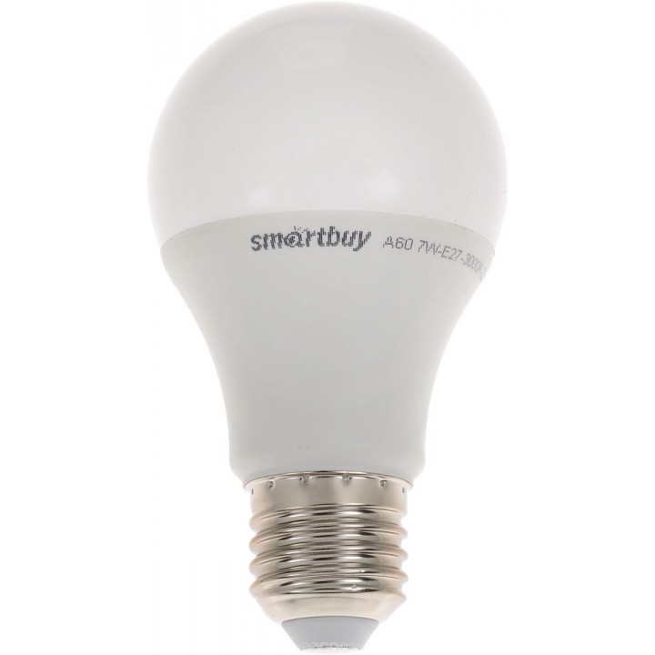 Светодиодная энергосберегающая лампа Smartbuy 7 Вт (60Вт) 3000К Теплый свет